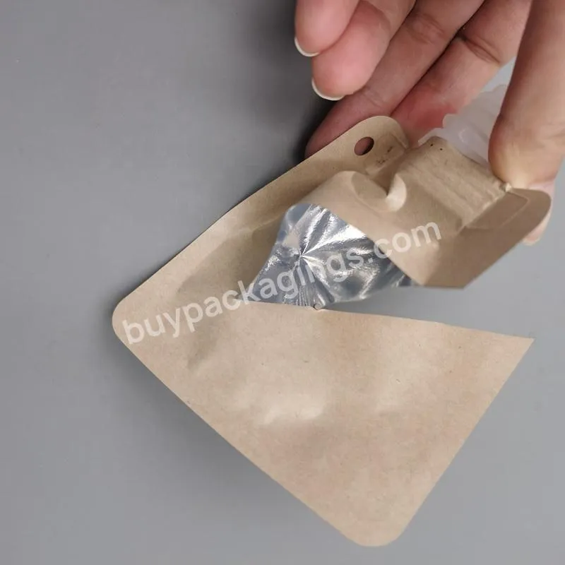 High Quality Eco-friendly Kraft Paper Pouch With Spout For Liquid Drink Waterproof Liquid Kraft Paper Spout Pouch - Buy 30ml Kraft Paper Spout Pouch Bag Laminated Spout Pouch,Custom Brown Kraft Paper Spout Pouch For Hand Cream.