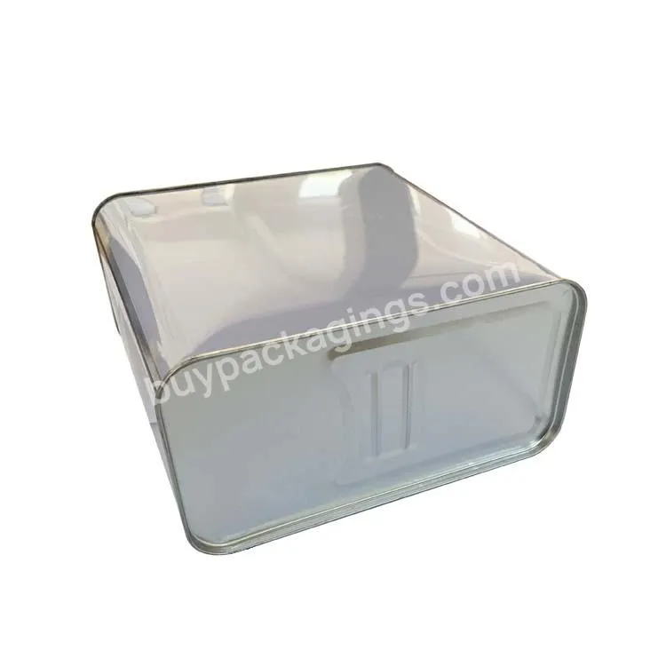 High Quality Empty Square Tin Can With Plastic Lid For Paint Or Oil Packaging