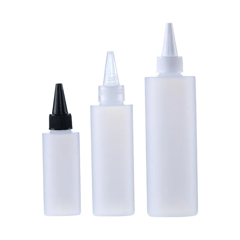 High Quality Food-grade PE Materials Extruded  Round  Shape Point-nose Design Sub-bottles Plastic Bottle