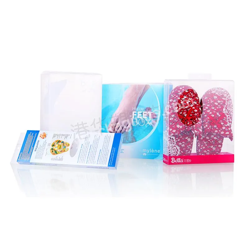 High quality hot sale alternative types color printing clear plastic matt pet box for packaging