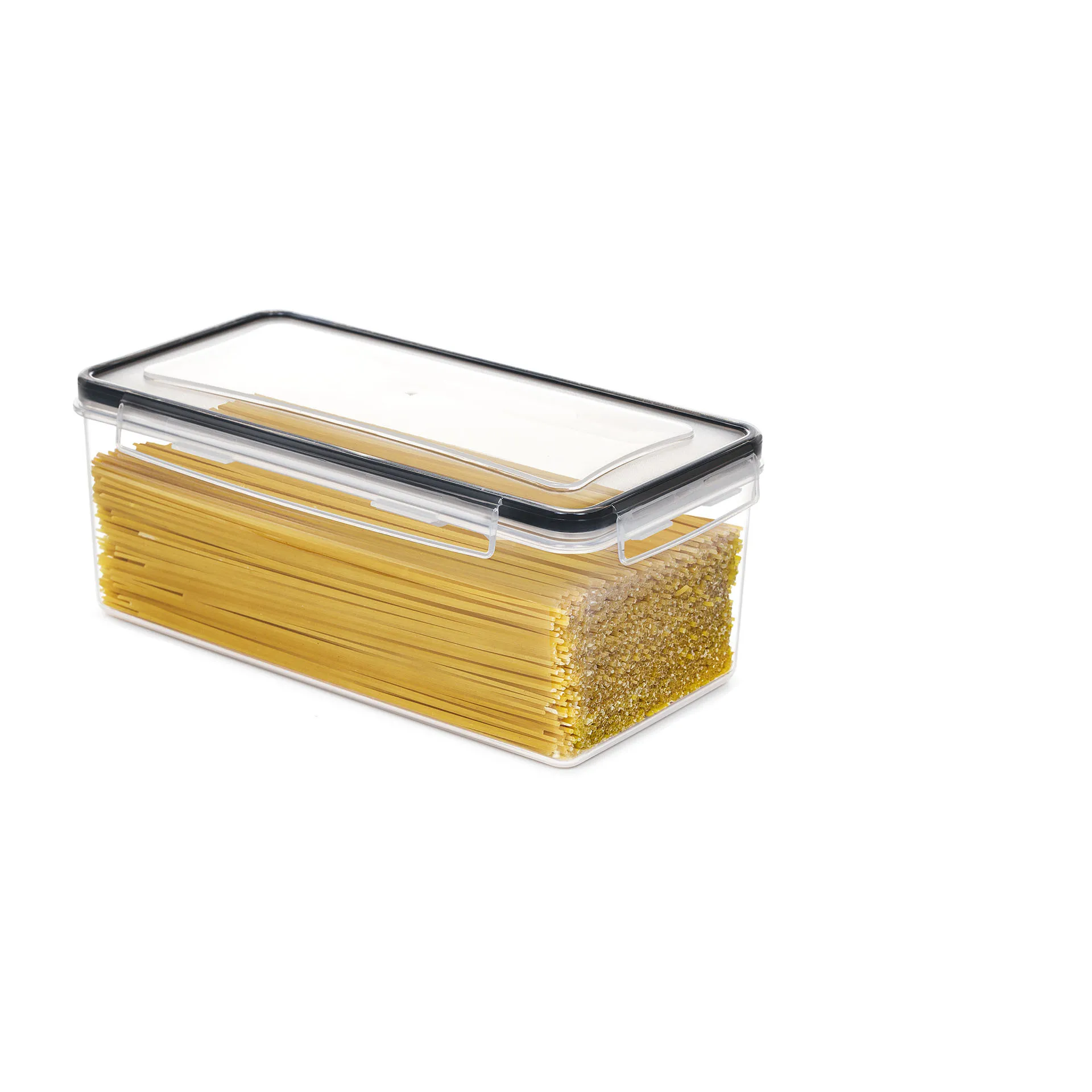 High Quality Large Capacity  Kitchen Food Storage  3.2L Transparent  PP Material Plastic Block Shape Jar