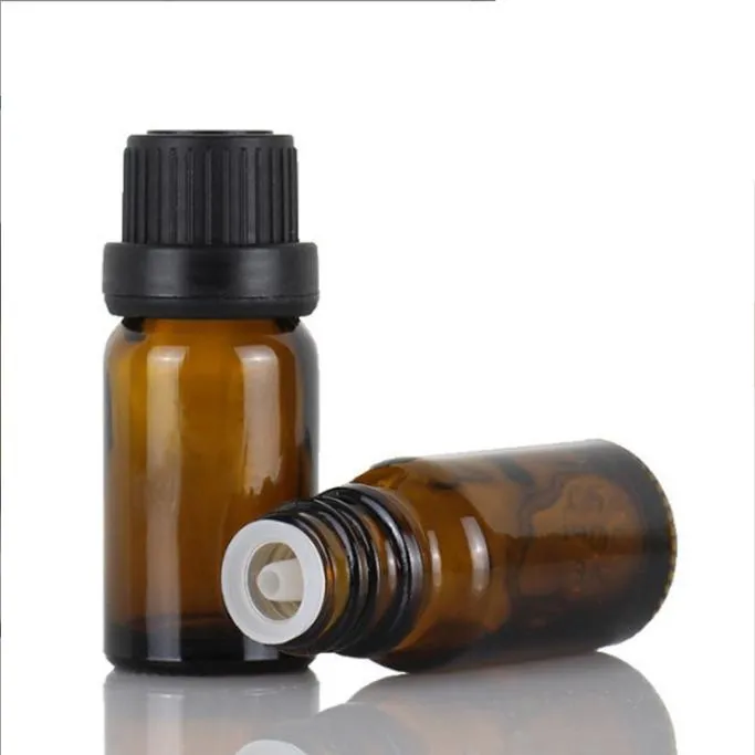 High Quality Large Ready Stock Brown Color Essential Oil Multiple Size Capacity  Glass Bottle