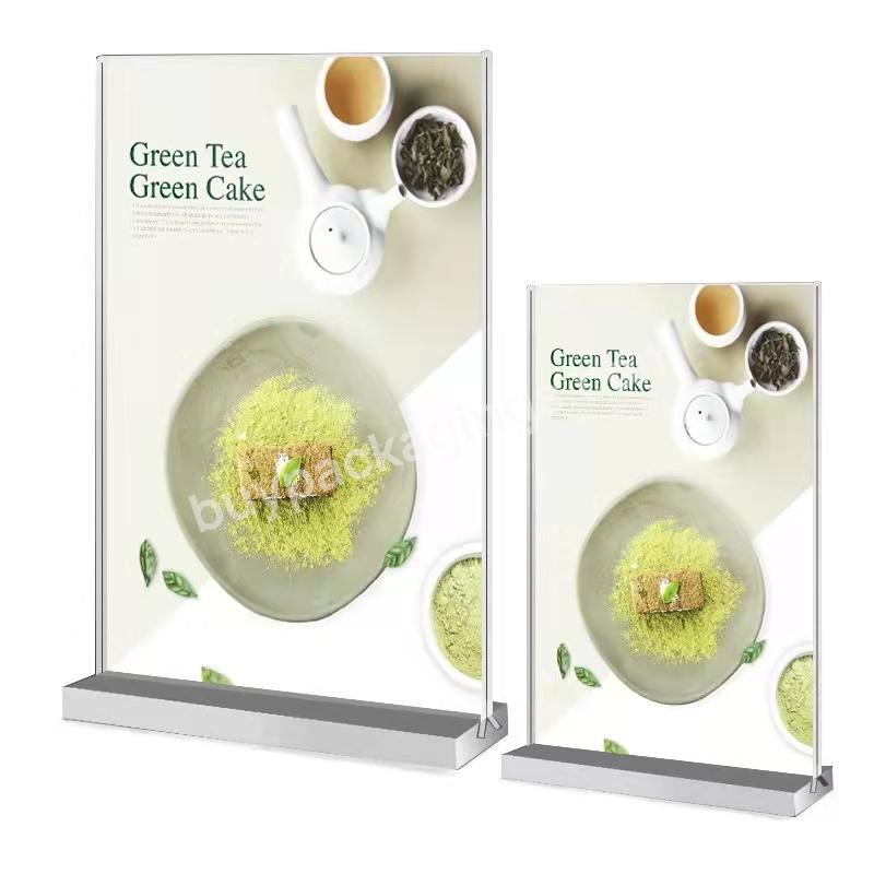 High Quality New Style Acrylic Restaurant Block Menu Stand/acrylic Hotel Sign Display Stand