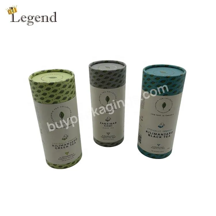 High Quality OEM Gift Cylinder Round Cardboard Packaging Honey Coffee Tube Box Recycled Food Grade Material Custom Tea Box