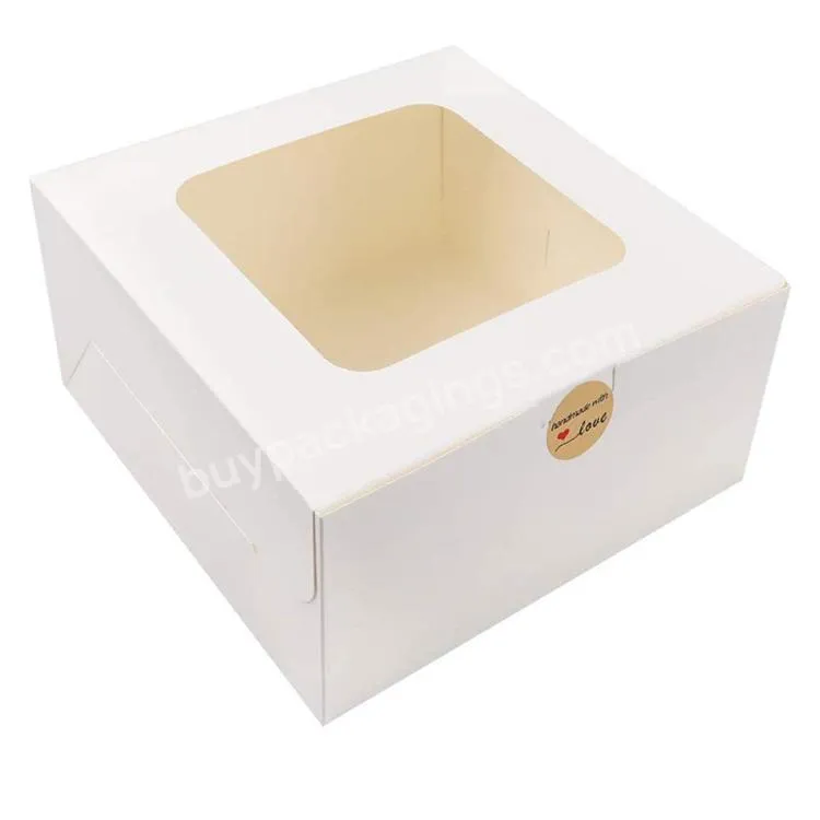 High Quality Paper Cake Packaging Customize Box With Clear Window