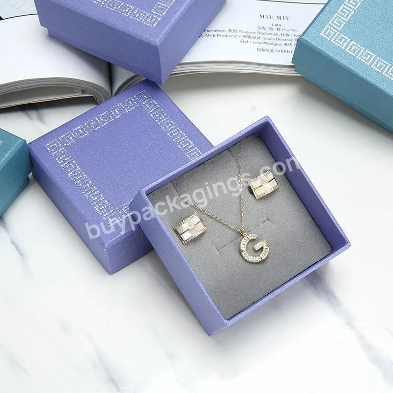 High Quality Paper Ring Jewelry Box Packaging Small Cardboard Drawer Luxury Box Custom Logo Caja Para Joyeria Necklace Package