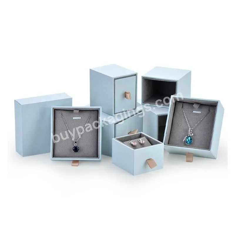 High quality pull jewelry box for necklace earrings ring jewelry box jewelry gift box can be customized logo