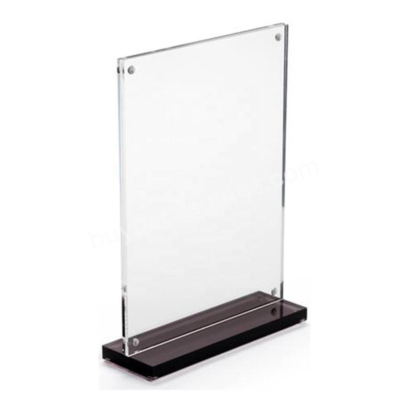 High Quality T Shape High Magnet Customized Acrylic A5 Paper Holder A4 Paper Holder Menu Stand - Buy T Type Magnet A4 Acrylic Display Stand,Acrylic Sign Holder Clear A4 Table Card Display Plastic Upright Menu Stand With Triangle Base,L Shape A4 A5 A6