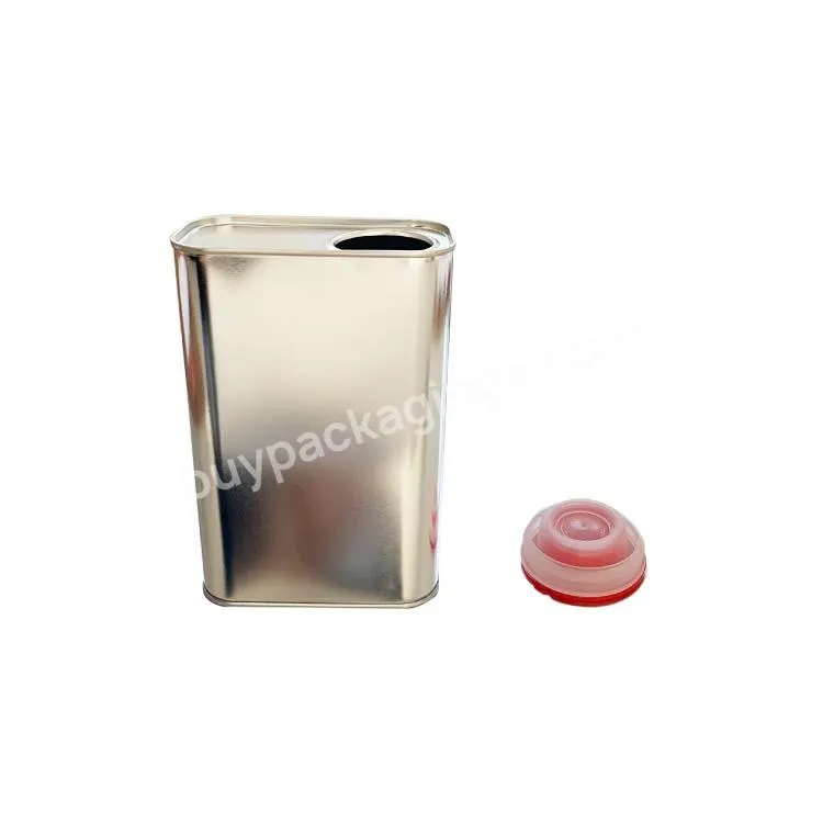 High Quality Top Sale Leak Proof 1l Oil Packaging Square Tin Can With Plastic Pull-up Lids