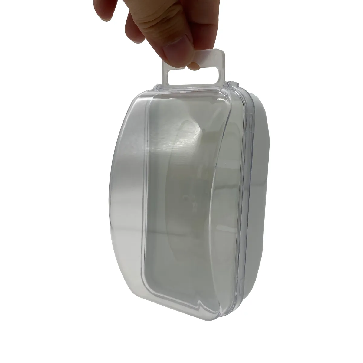 High Quality Transparent White Oblate Plastic  Watch Gift Box