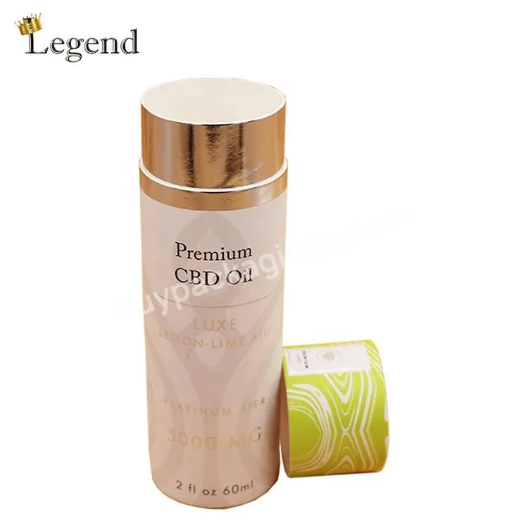 High Quality Wholesale Cheap Price Luxury Essential Oil Bottle Packing CBD Oil Cylinder Packaging Box