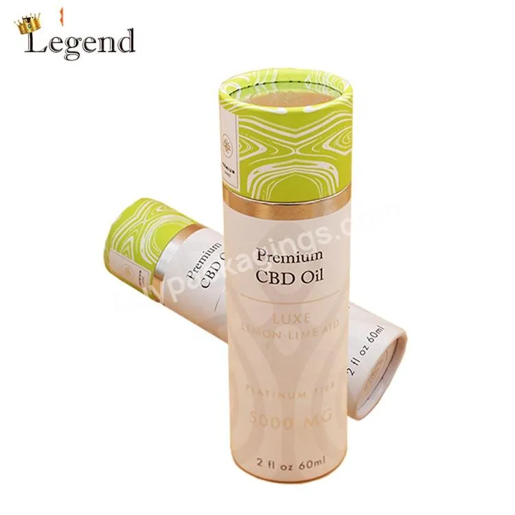 High Quality Wholesale Cheap Price Luxury Essential Oil Bottle Packing CBD Oil Cylinder Packaging Box