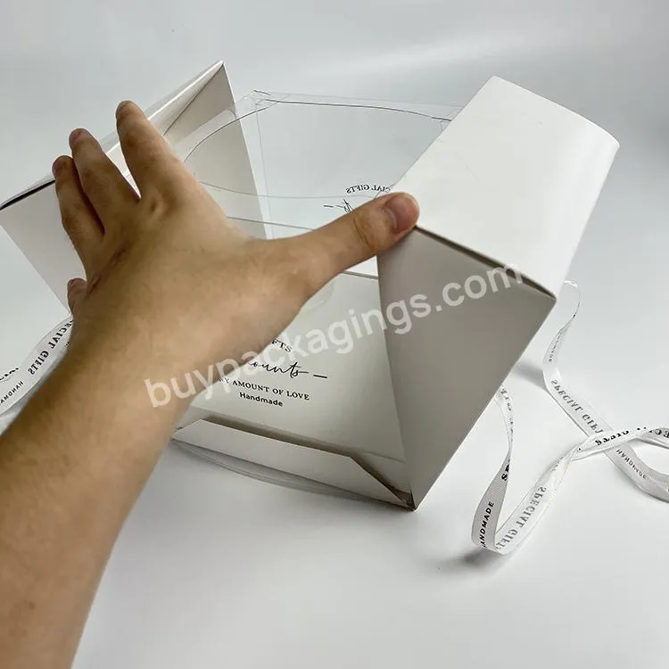 High Quality Wholesale Custom Birthday White Cupcake Cake Bakery Dessert Boxes Packaging With Window