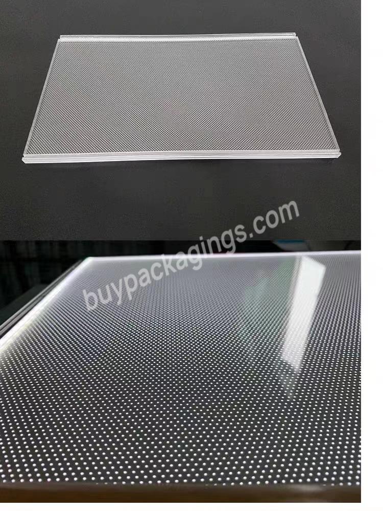 High Transparency Acrylic Pmma Custom Light Guide Panel Laser Dotting Acrylic Sheet