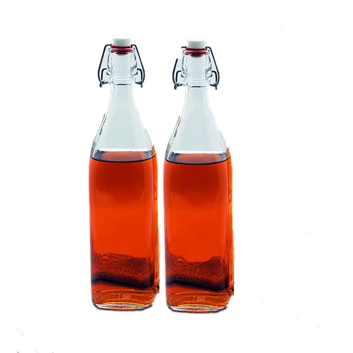 Home Use Brewing Bale Wire Giara Glass Bottle With Swing Top Cap For Sale