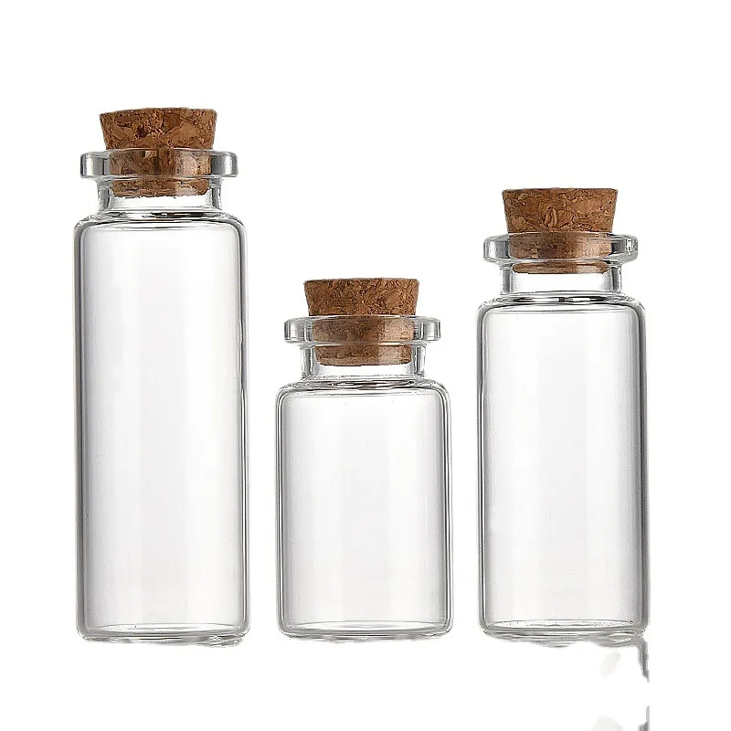 Hot Sale 22mm Diameter Tube Wooden Stopper Transparent High Quality Material Glass bottle