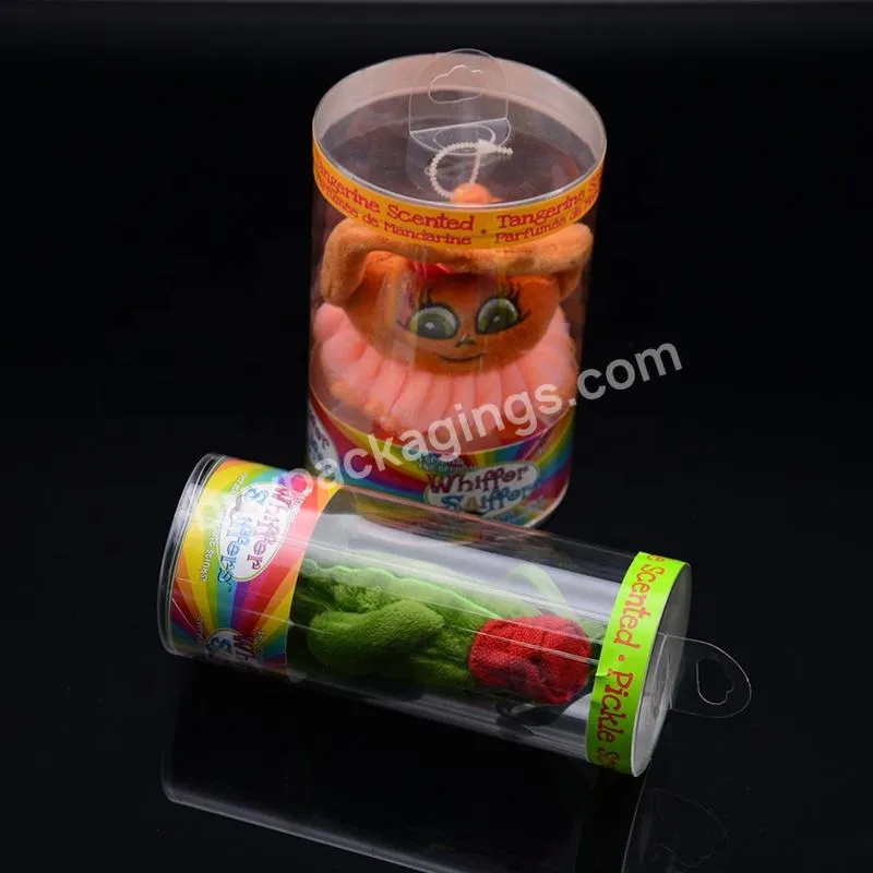 Hot Sale Beautiful Gift Food Toys Plastic Round Tube Packaging With Lid