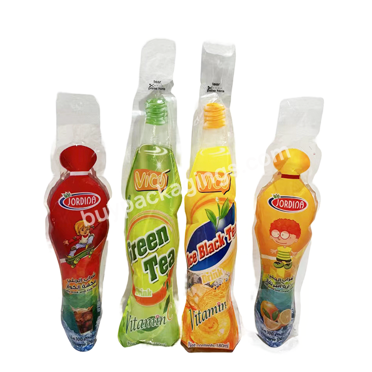 Hot Sale Bottle Shaped Juice Pouch Bag For Drinks Juice Injection Bags