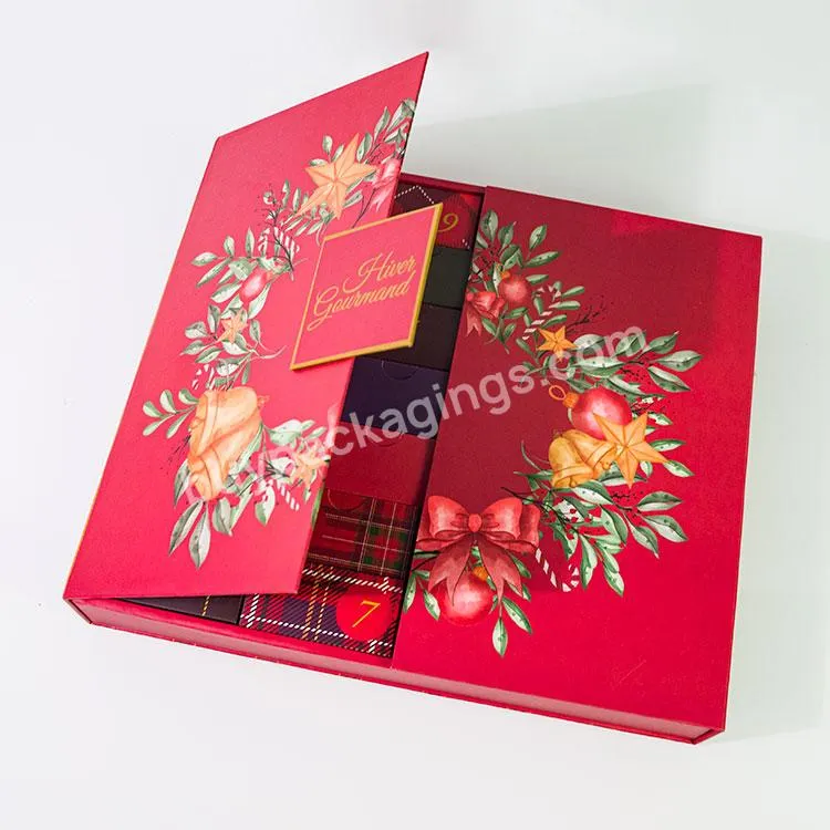 Hot Sale Calendar Gift Box Advent Calendar Cosmetics Packaging Display Box For Christmas Gift Set