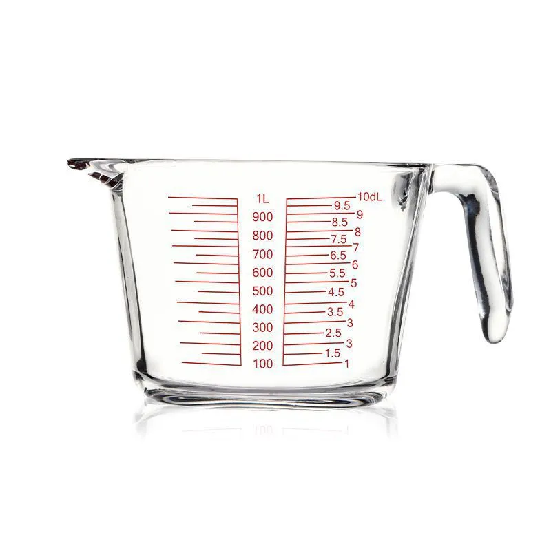 Hot Sale Cheap Price Tempered Glass Measuring Cup Microwave Oven Heating Graduated Household Glass Cup