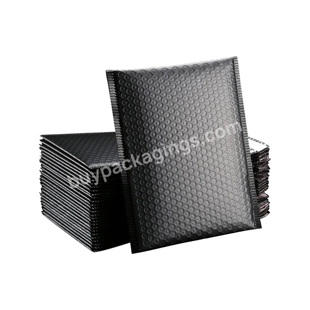 Hot Sale Custom Printed Metallic Shipping Padded Envelopes Rose Gold Pink Bag Black Poly Bubble Mailers