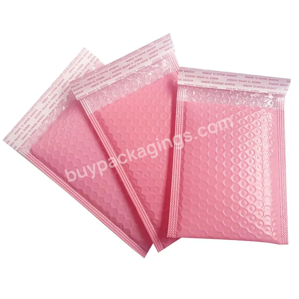 Hot Sale Custom Printed Metallic Shipping Padded Envelopes Rose Gold Pink Bag Black Poly Bubble Mailers