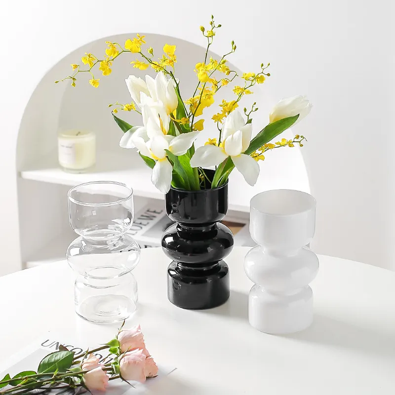 Hot Sale Flower Arrangement Bottle Transparent Texture Aquaculture Advanced Sense Ins Small Glass Vase