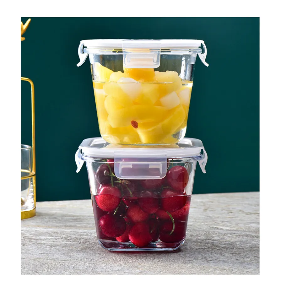 Hot Sale For Refrigerator Storage Jar Sealed Fresh-keeping Box Glass Food Can Cheap Price Glass Bottle