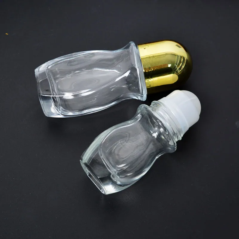 Hot Sale Manufacture Supplier 30ml Essential Oil Flat Shape Cosmetic  Customized Size Glass Bottle