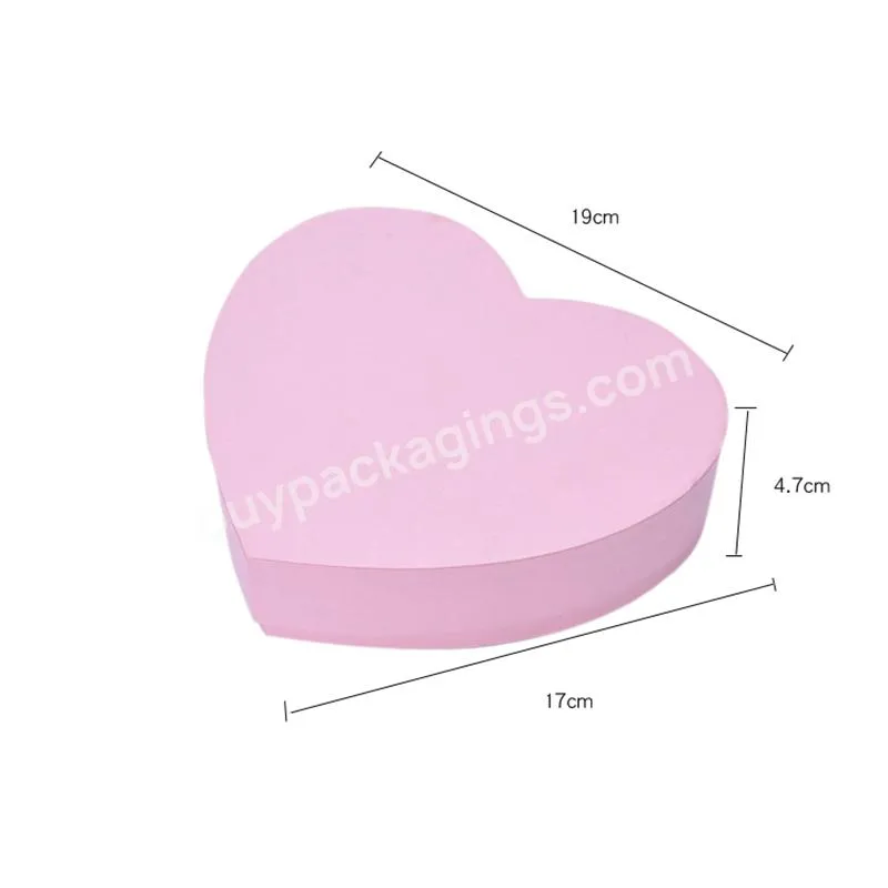 Hot Sale Pink Cardboard Box Empty Heart Shape Gift Box Custom Ring Packaging Box