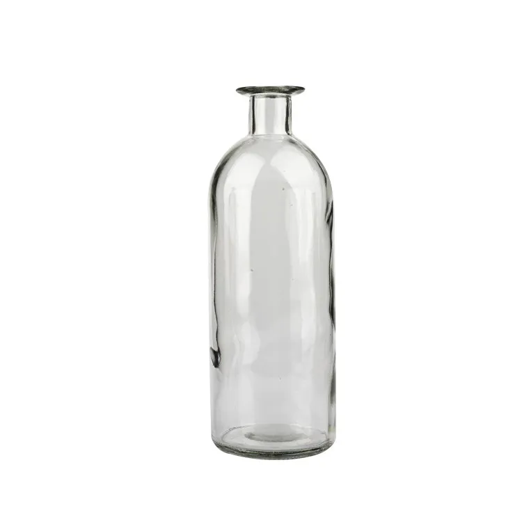 Hot Sale Popular Design Colorful Small Necked Creative Shape Transparent Hydroponic Plant Home Furnishings Glass Vase