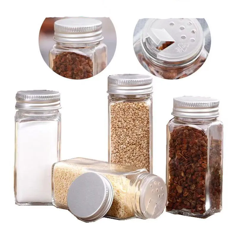 Hot Sale Product 120ml 150ml  Herb Seasoning Spice Pepper And Salt Storage Glass Spice Jar Bottles