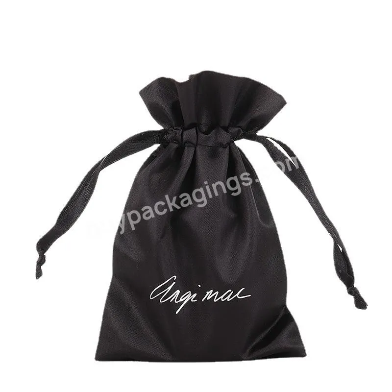 Hot Sale Wholesale Multi Color Luxury Drawstring Large Custom With Logo Dust Pouch Silk Satin Bags