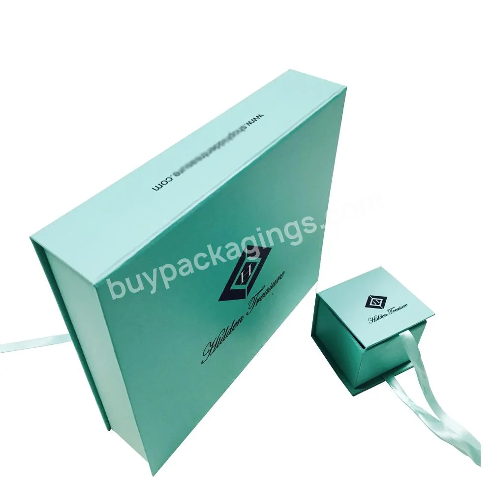 Hot Sale Wholesale Price Mint Green Paper Cardboard Boxes For Jewelry Gift Packaging Jewelry Box