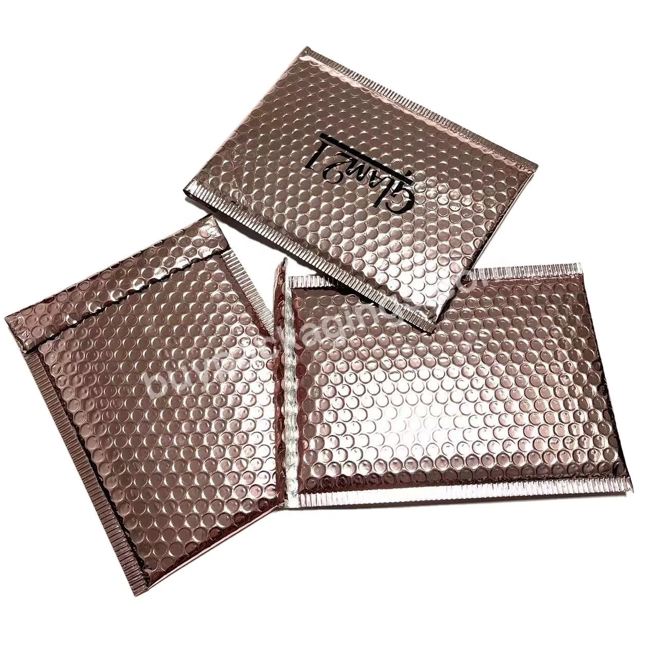 Hot Sell Self Adhesive Shipping Envelopes Rose Gold Foil Bubble Pouch Packaging Bag With Air Bubble Mailer Bags Bubble