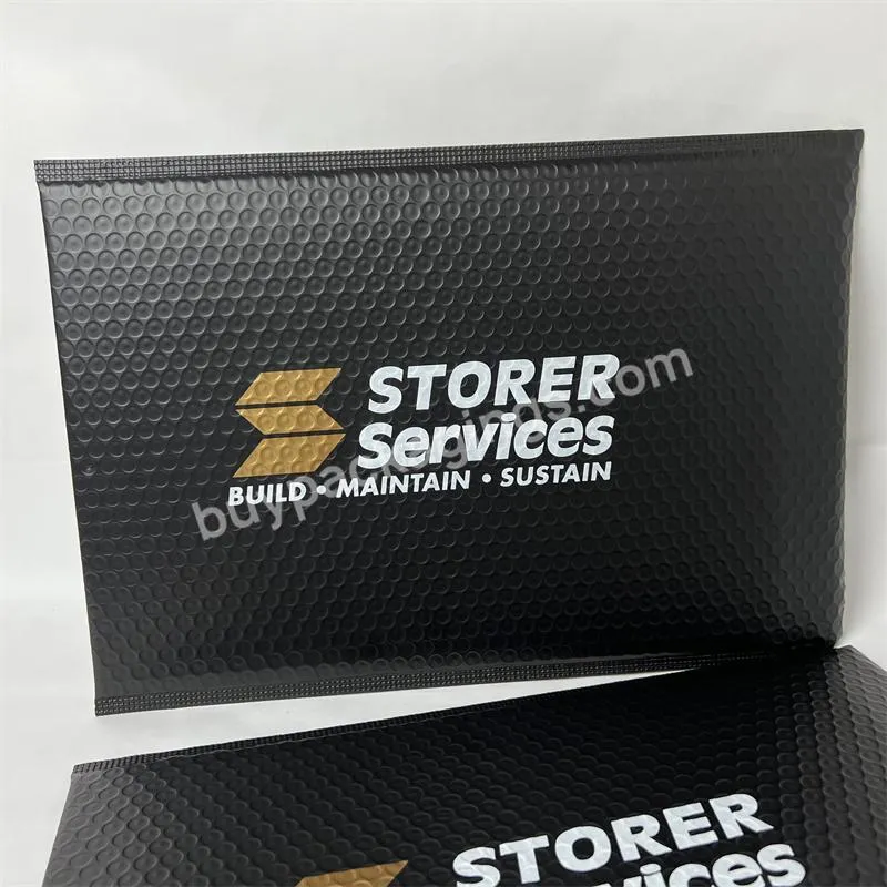 Hot Sell Waterproof Poly Shipping Bags Black Bubble Mailer Custom Logo Printed Bubble Mailer Bags