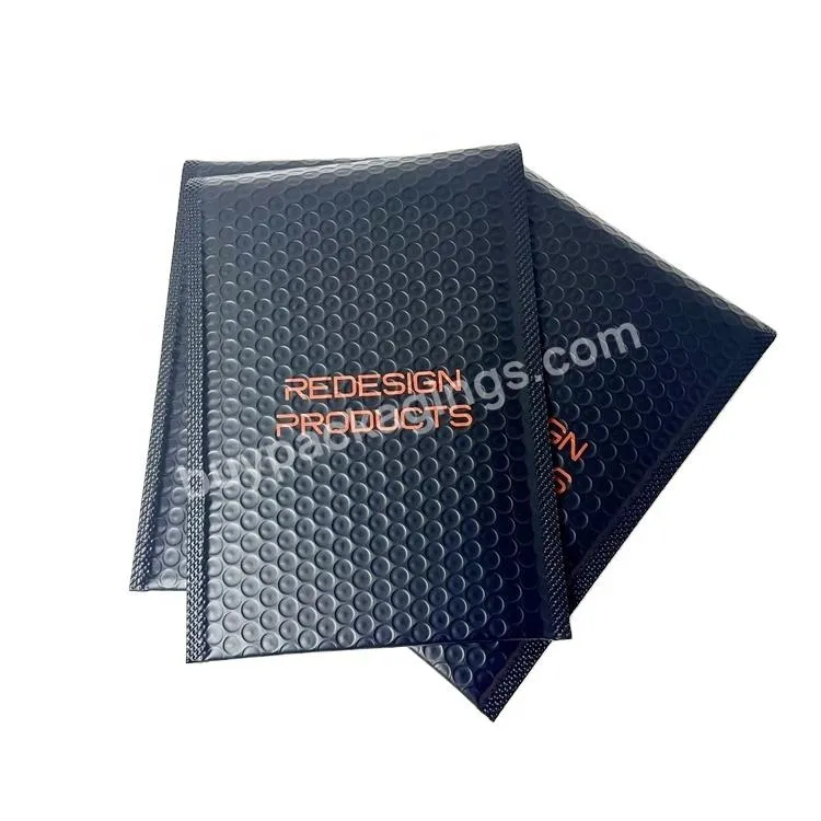 Hot Sell Waterproof Poly Shipping Bags Black Bubble Mailer Custom Logo Printed Bubble Mailer Bags