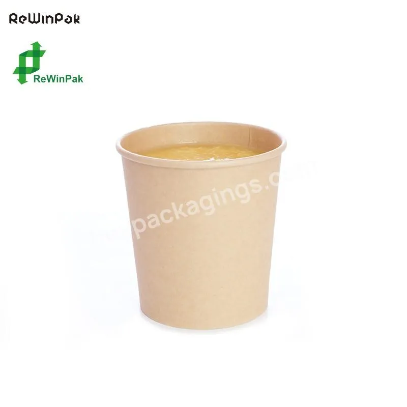 Hot Selling 26 Oz Clear Cups With Lids For Soup Sauce Noodle Compostable Paper Cup With Biodegradable Lids