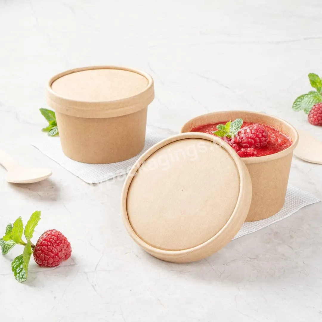 Hot Selling Brown Dessert Bowls For Hot Or Cold Food Party Supplies Treat Dessert Cups For Sundae Frozen Yogurt