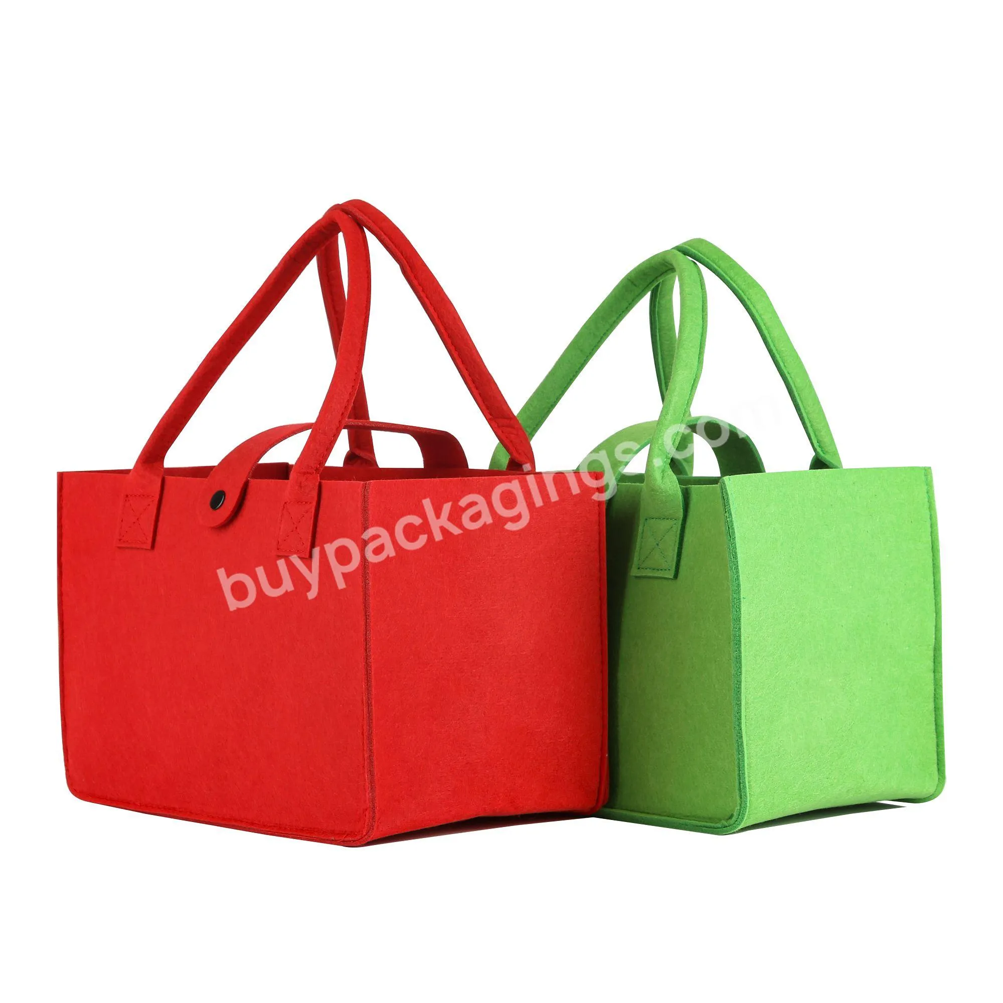 Hot Selling Christmas Gift Foldable Felt Shopping Bags Handles Bags