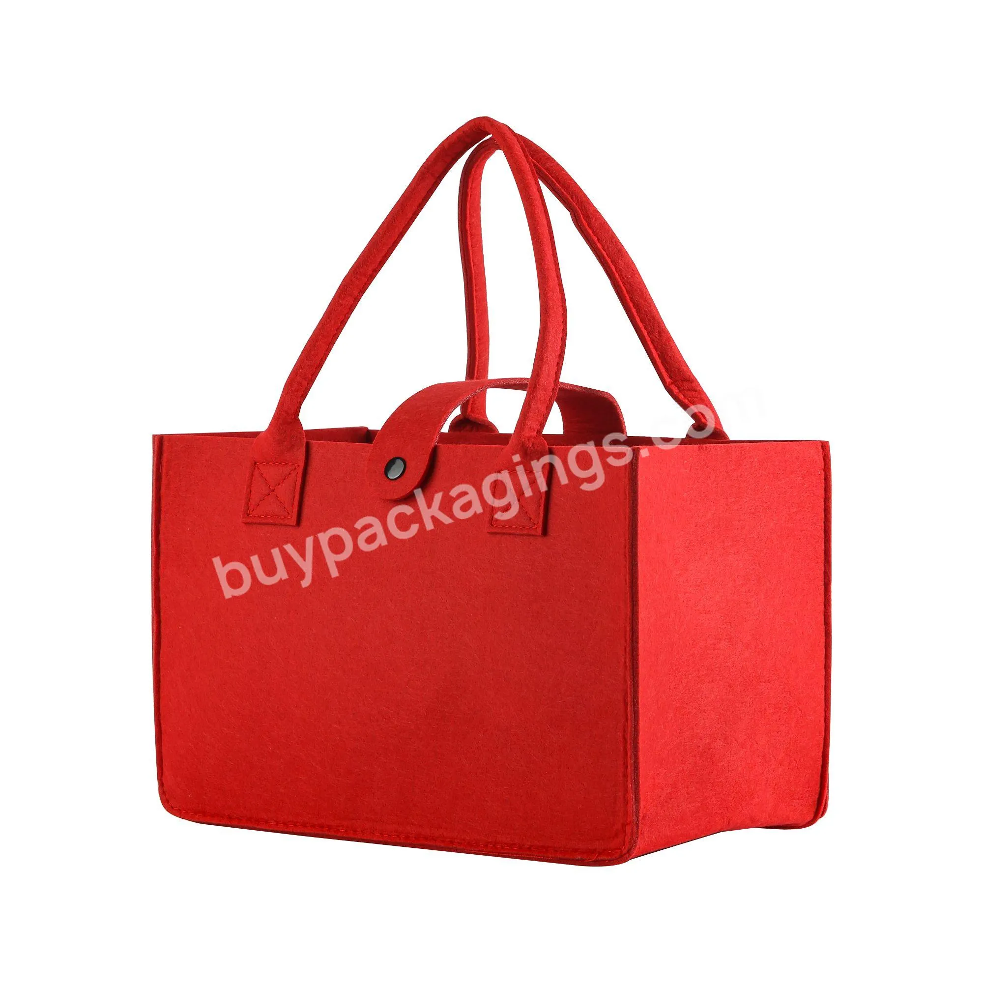 Hot Selling Christmas Gift Foldable Felt Shopping Bags Handles Bags