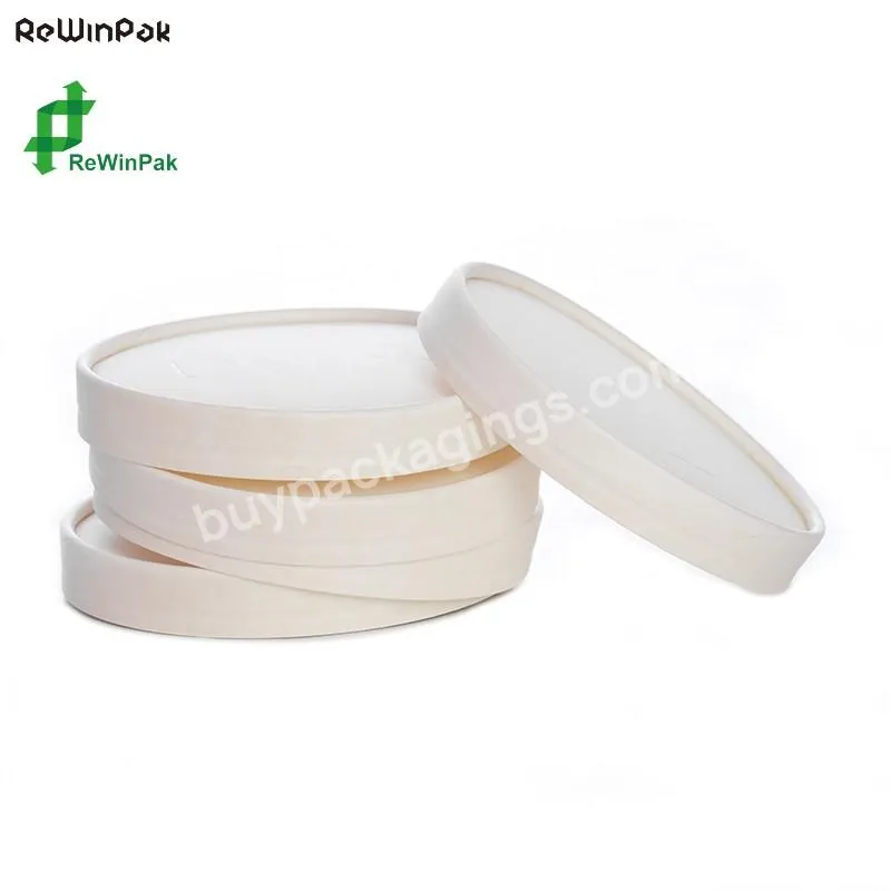 Hot Selling Custom Paper Lid For Take Out Package Container Recyclable Disposable Paper Lid For Paper Cup