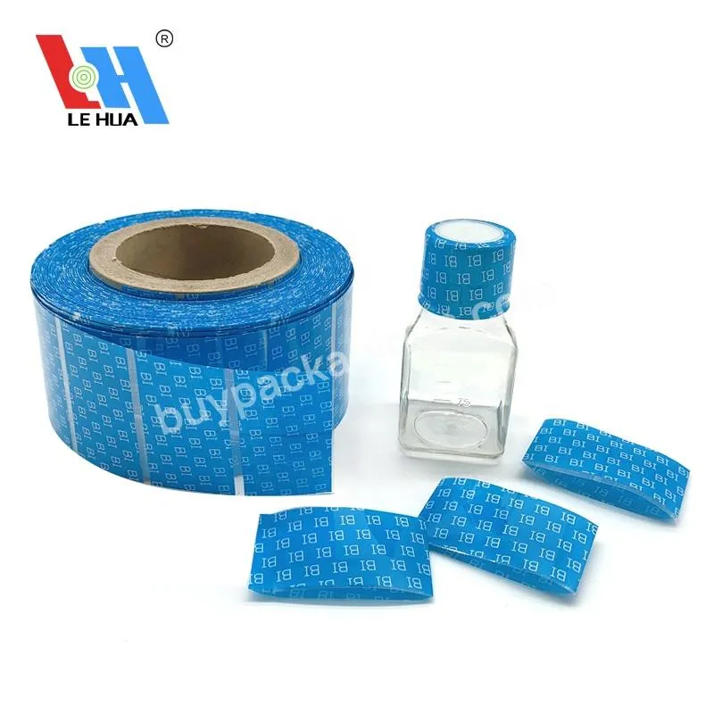 Hot Selling Custom Pvc/pet Shrink Wrap Sealing In Packaging Labels For Plastic Bottle Top Cap With Tamper Seal