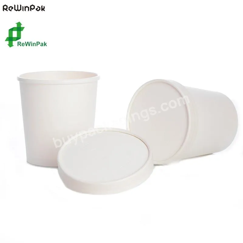 Hot Selling Disposable Custom Double Wall Paper Lid For Take Out Soup Container Leak Proof Paper Lid