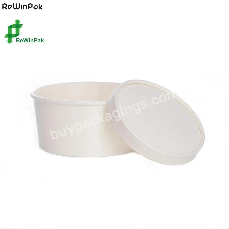 Hot Selling Disposable Custom Double Wall Paper Lid For Take Out Soup Container Leak Proof Paper Lid