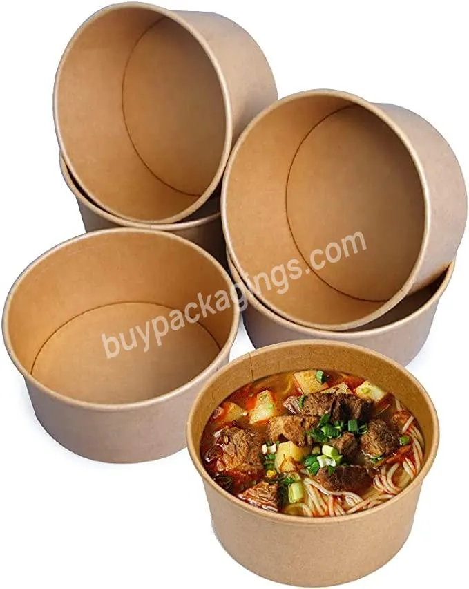 Hot Selling Disposable Kraft Paper Salad Bowl 8oz/16oz/25oz Eco Friendly Paper Bowl With Dome Lid - Buy Hot Selling Disposable Kraft Paper Salad Bowl 8oz/16oz/25oz Eco Friendly Paper Bowl With Dome Lid,Amzon Kraft Paper Food Container,Custom Printed