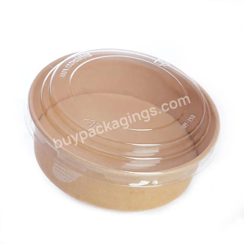 Hot Selling Disposable Paper Bowls Induction Coocker Custom Printing Round 750ml 500ml Kraft Paper Bowl