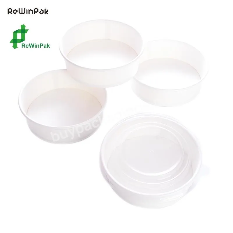 Hot Selling Food Grade Disposable Takeaway 500ml Round White Kraft Salad Paper Bowl With Transparent Lid - Buy Hot Selling Food Grade Disposable Takeaway 500ml Round White Kraft Salad Paper Bowl With Transparent Lid,Paper Bowl 500ml White,White Paper