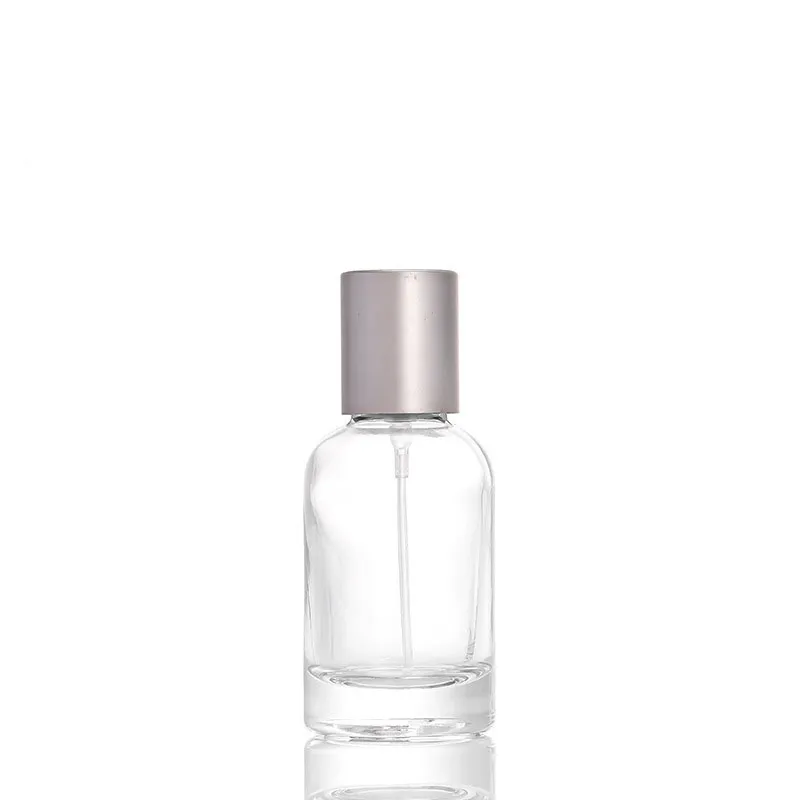 Hot Selling High Quality Glass Material  Customized Size Cylinder Shape Spray Glass Perfume Bottle