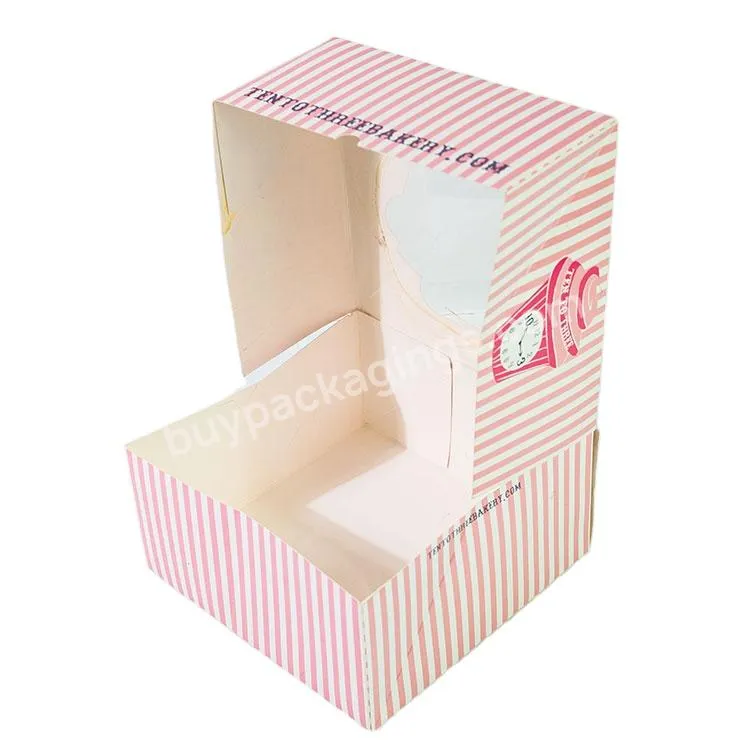 Hot Selling Kraft Paper White Cake Box 10x10x8 Inch Large Cake Boxes Bakery Packaging Box With Pvc Window